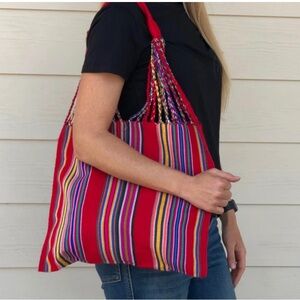 The Hammock Bag.‎ Multicolor Stripped Shoulder Bag.
